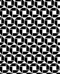 Monochrome endless vector texture with geometric figures, motif