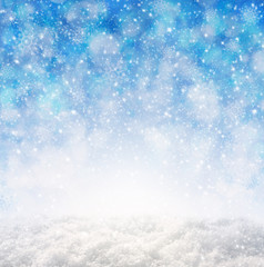 Blue christmas abstract background. 