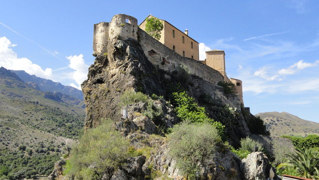 Le château de la citadelle de Corte (Haute-Corse)