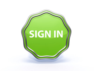sign in star icon on white background