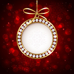 Christmas ball with diamond