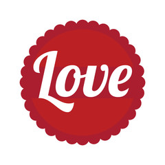 Love illustration over white color  background