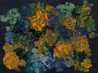 Abstract Orange - Gold Swirls