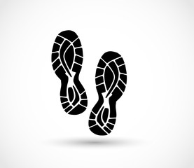 Sport shoe print vector