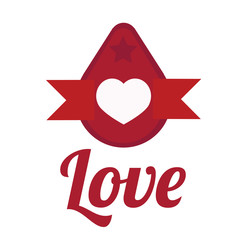 Love illustration over white color  background