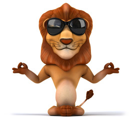 Naklejka premium Fun lion