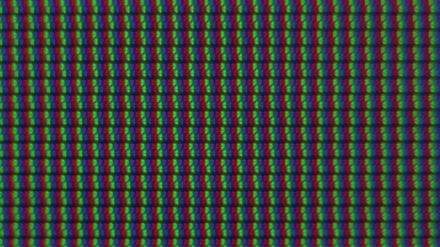 Closeup of pixel array on LCD monitor