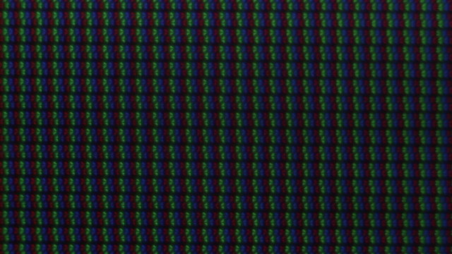 LCD screen macro with lines of liquid crystals flashing