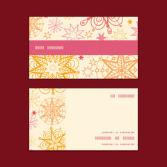 Vector warm stars horizontal stripe frame pattern business cards