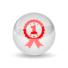 Obraz premium First prize ribbon icon