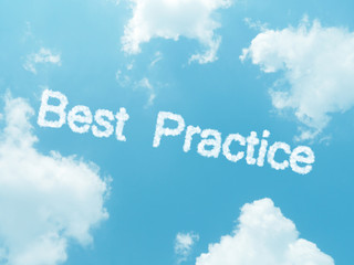 Fototapeta premium cloud words with design on blue sky background