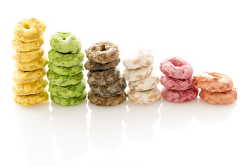 Italian    Taralli with sugar and glassa in white background
