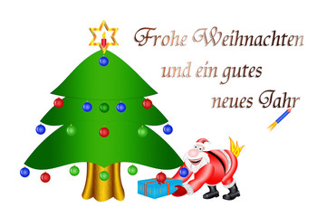 Naklejka premium humorvoller Weihnachtsgruß