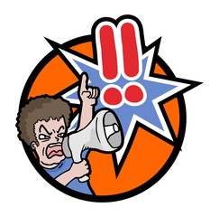 Alarm megaphone message