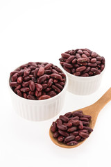 Red beans kidney isolated on white background