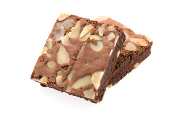 Brownie isolated on white