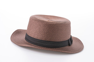 Straw hat isolated on white background