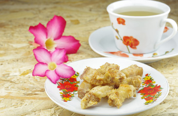 crispy fried pork for breakfast