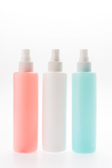 Cosmetic bottle isolated on white