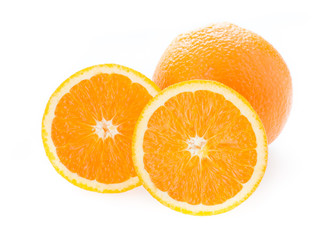 orange fruit isolated on white background