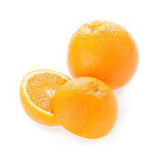 orange fruit isolated on white background
