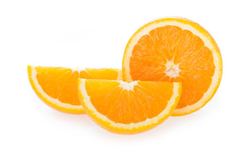 orange fruit isolated on white background