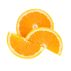 orange fruit isolated on white background