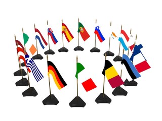 Euro country flags