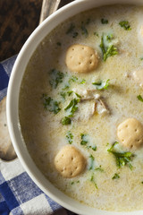 Homemade Oyster Stew with Parsley