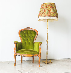 Fototapeta premium Green Vintage sofa