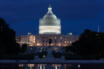 United States Capitol Building at Night