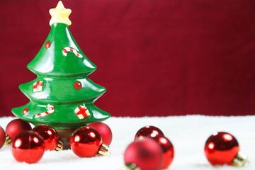 Christmas balls and tree