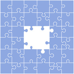 Puzzle illustration with blank spaces