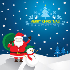 Santa, Snowman, Background