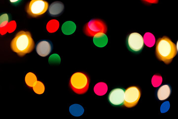 Colorful holiday lights