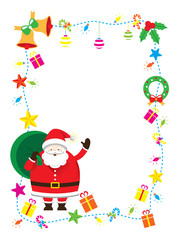 Santa, Decorate, Border & Background