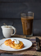 baked cheesecakes with sour cream, breakfast