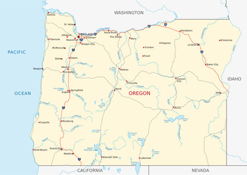 oregon road map