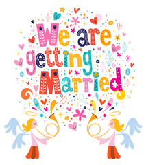 We Are Getting Married wedding invitation card