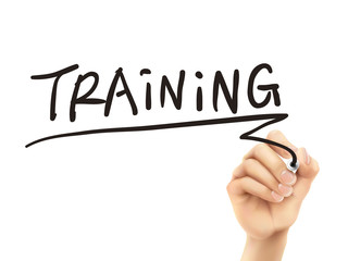 training word written by hand