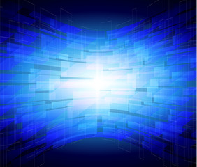 Vector Abstract Technology Background. Digital Global Network Electronic Future Innovation Communication Business Connection. Technology Dark Blue background. Technology Global Network Concept 