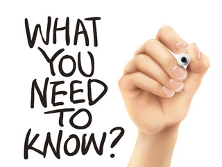 What you need to know written by hand