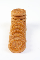Gateaux secs italiens en ligne sur fond blanc
