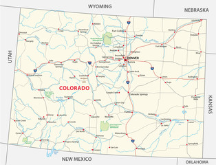 colorado road and national park map