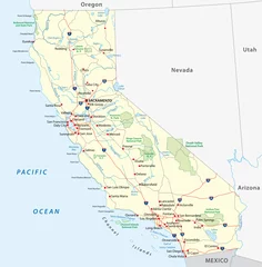 Fotobehang california road map © lesniewski
