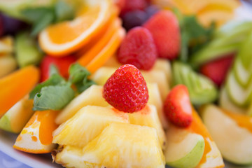 Fruit salad plate
