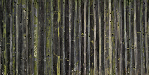 old wooden planks with remnants of paint