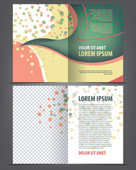 Fototapeta premium Vector empty bifold brochure print template design