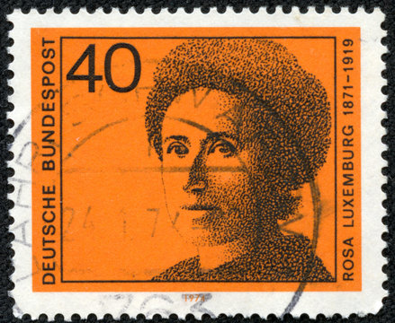 Stamp Printed In Germany Shows Rosa Luxemburg