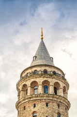 Fototapeta premium The Galata Tower, ancient building in Beyoglu, Istanbul - Turkey